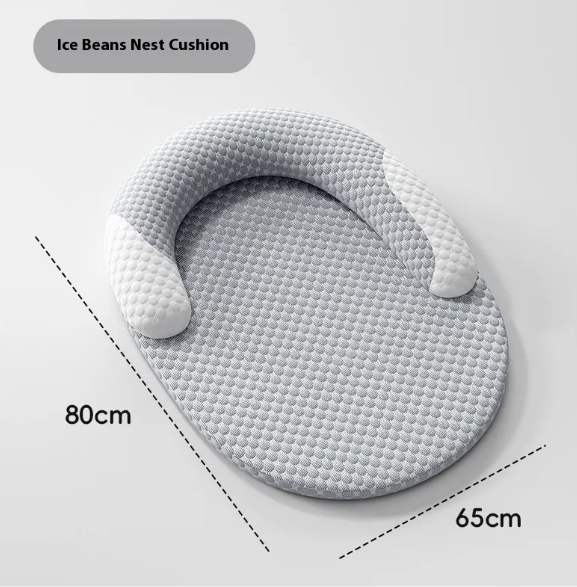 cooling pet bed - washable plush dog and cat cushion