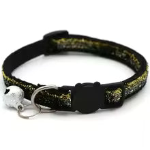 FurFresh Adjustable Colorful Cat Collar with Bell for Pets