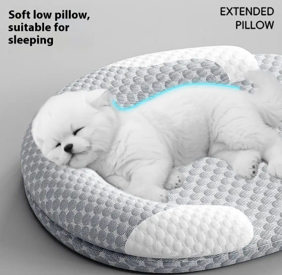 cooling pet bed - washable plush dog and cat cushion