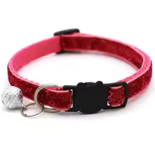 FurFresh Adjustable Colorful Cat Collar with Bell for Pets