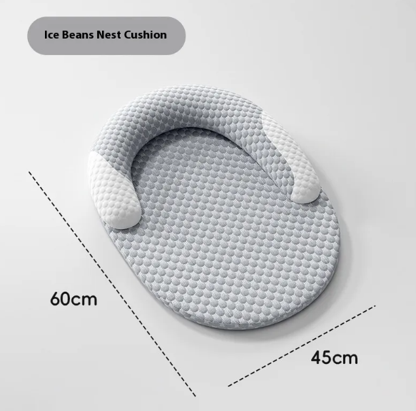 cooling pet bed - washable plush dog and cat cushion