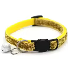 FurFresh Adjustable Colorful Cat Collar with Bell for Pets