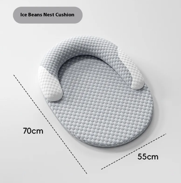 cooling pet bed - washable plush dog and cat cushion
