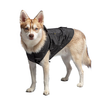 Black Packable Dog Raincoat - My Store