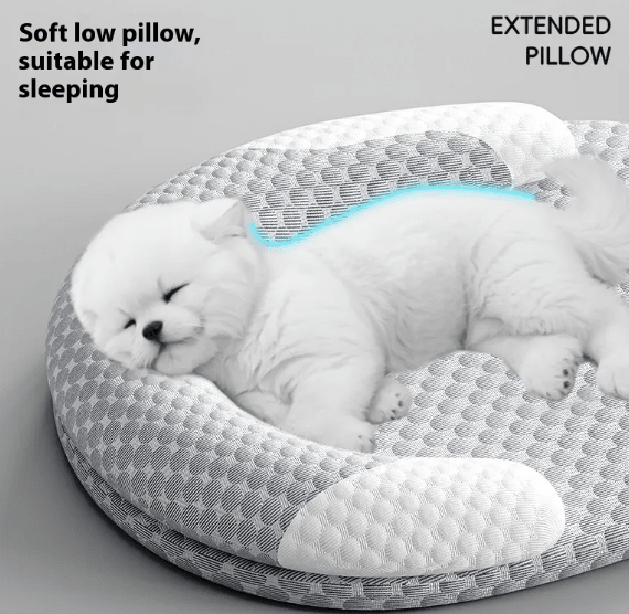 cooling pet bed - washable plush dog and cat cushion - FurFresh Home