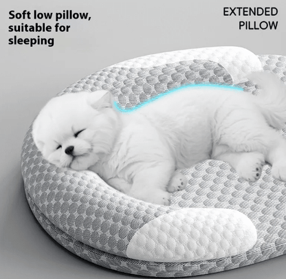cooling pet bed - washable plush dog and cat cushion - FurFresh Home
