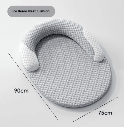 cooling pet bed - washable plush dog and cat cushion - FurFresh Home