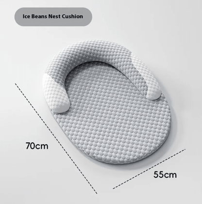 cooling pet bed - washable plush dog and cat cushion - FurFresh Home