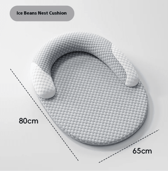 cooling pet bed - washable plush dog and cat cushion - FurFresh Home
