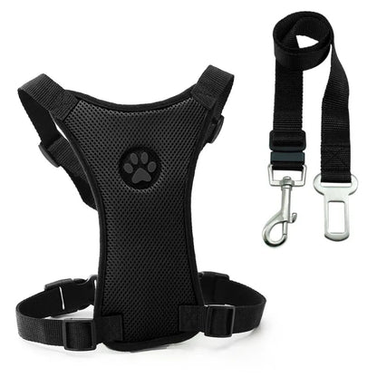 Dog supplies Breathable mesh chest straps Pet car safety chest back - My Store