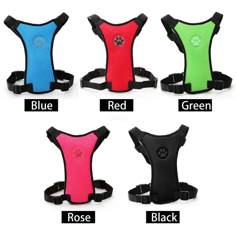 Dog supplies Breathable mesh chest straps Pet car safety chest back - My Store