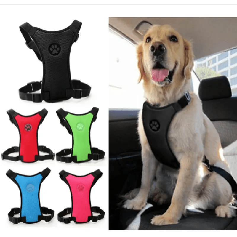 Dog supplies Breathable mesh chest straps Pet car safety chest back - My Store
