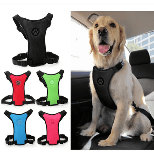 Dog supplies Breathable mesh chest straps Pet car safety chest back - My Store