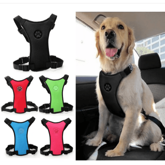 Dog supplies Breathable mesh chest straps Pet car safety chest back - My Store