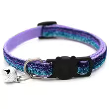 FurFresh Adjustable Colorful Cat Collar with Bell for Pets