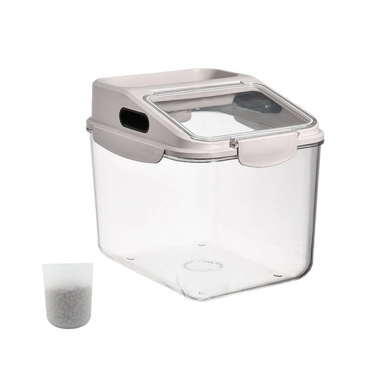 FurFresh 5.5LB Dog Food Storage Container Airtight Pet Treat Bin Translucent Dry Food Grain Storage Barrels Sealed Bucket Moisture-Proof Plastic Cat Puppy Food Bin with Seal Locking Lid Keep Fresh - FurFresh Home