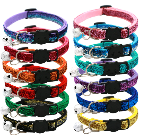 FurFresh Adjustable Colorful Cat Collar with Bell for Pets - FurFresh Home