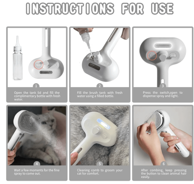 Pet Hair Spray Brush - FurFresh Home