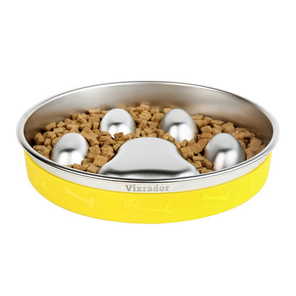 slow feeder stainless steal dog bowl - FurFresh Home
